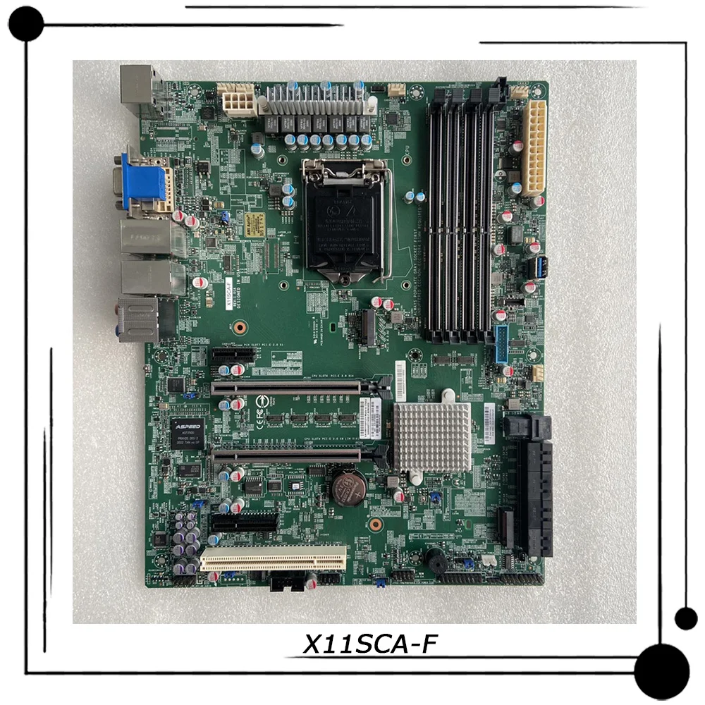 

X11SCA-F For Supermicro Workstation ATX Motherboard Intel C246 LGA-1151 DDR4 Support E-2100/2200 8th/9th Core i9/i7/ i5/ i3