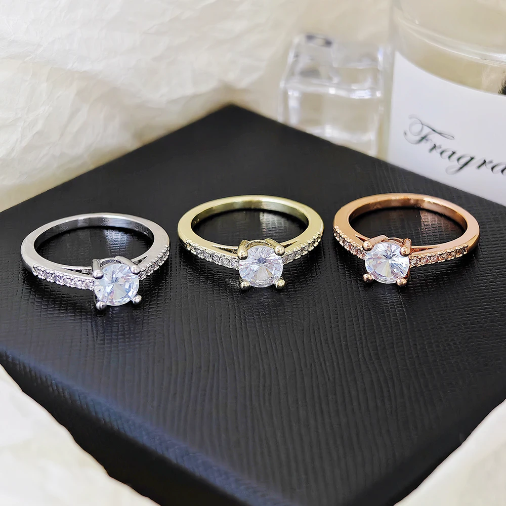 Дизайнерское Обручальное Кольцо Moonso Для Женщин Розовое Золото И Серебро Цвет С