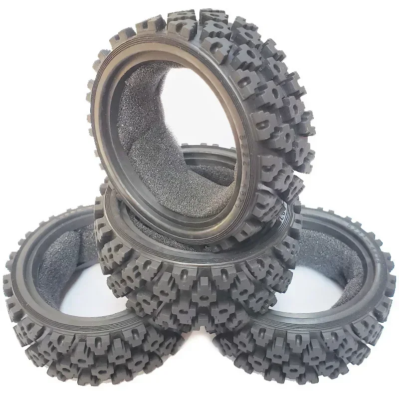 4 шт. 70 мм 1/10 RC внедорожный багги автомобильные резиновые шины колесные передние