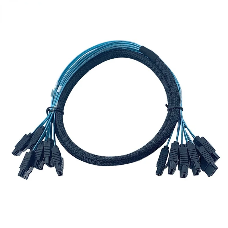 

Sata To Sata Cable 4/6 Ports/Set Date Cable 7 Pin Sata Sas Cable 6Gbps Sata To Sata HDD Cable Cord For Server Mining 1m