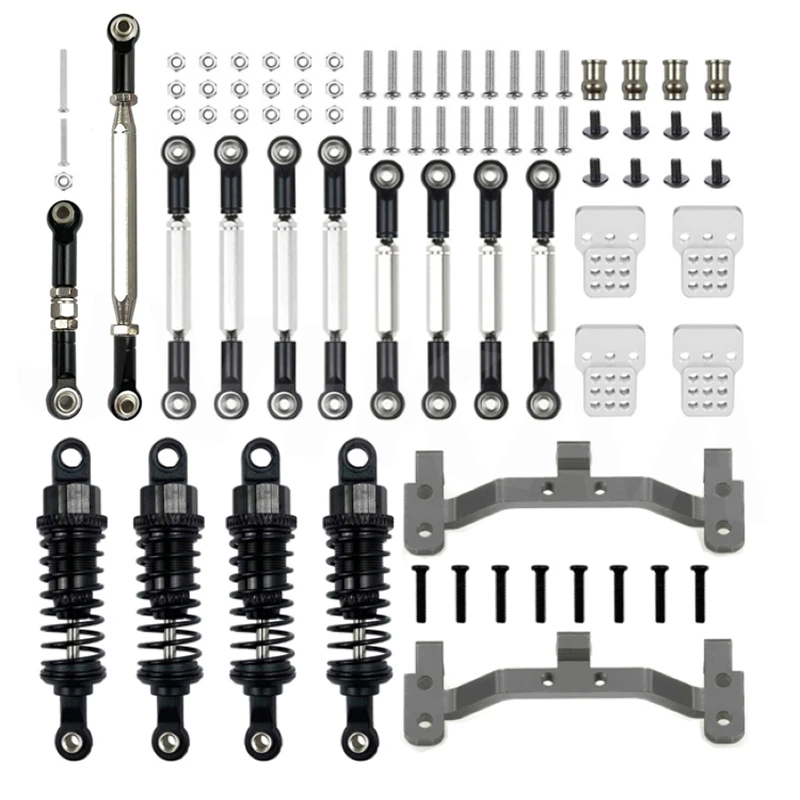 

Metal Steering Link Rod Pull Rod Mount Seat Shock Absorber Set for MN D90 MN-90 MN99S 1/12 RC Car Upgrade Parts