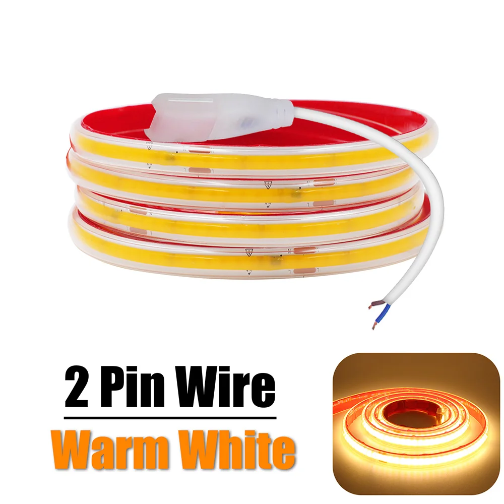 RGBCW Светодиодная лента COB 220В 240LED 1-40м