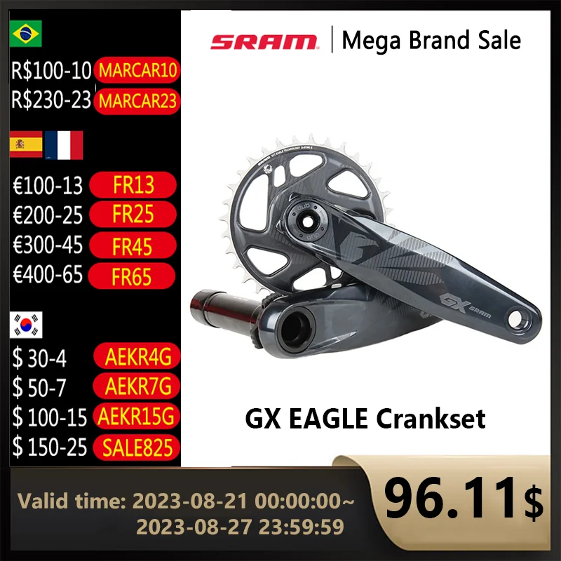 2021 SRAM GX EAGLE 12 speed DUB Crankset 32T 34T 175mm 170mm 6mm Boost MTB Bike FC Bicycle Accessories bsa bb30 pf92 pf30 DUB