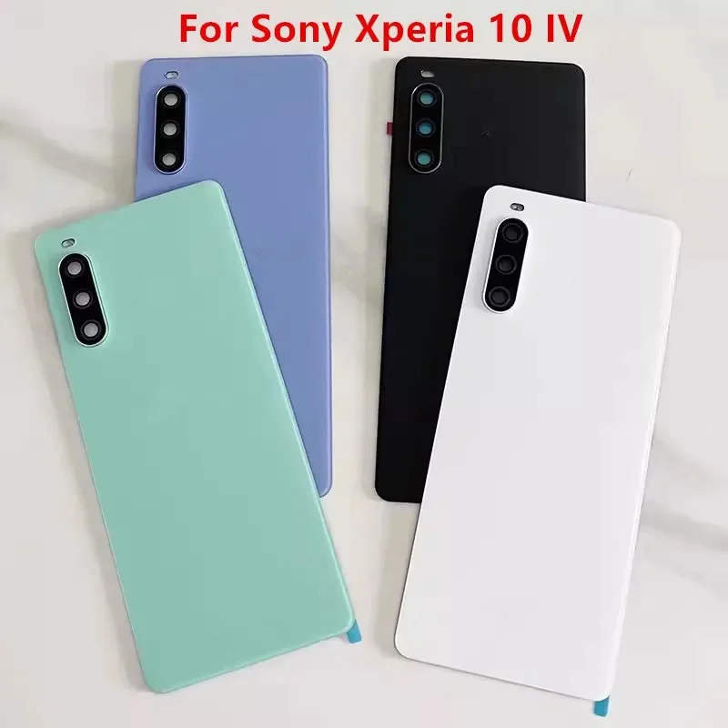 Фото Корпус Xperia10IV 10IV для Sony Xperia 10 IV X10IV, задняя крышка батарейного отсека, ремонтная замена, задний корпус + объектив камеры XQ-CC54 CC72 №1