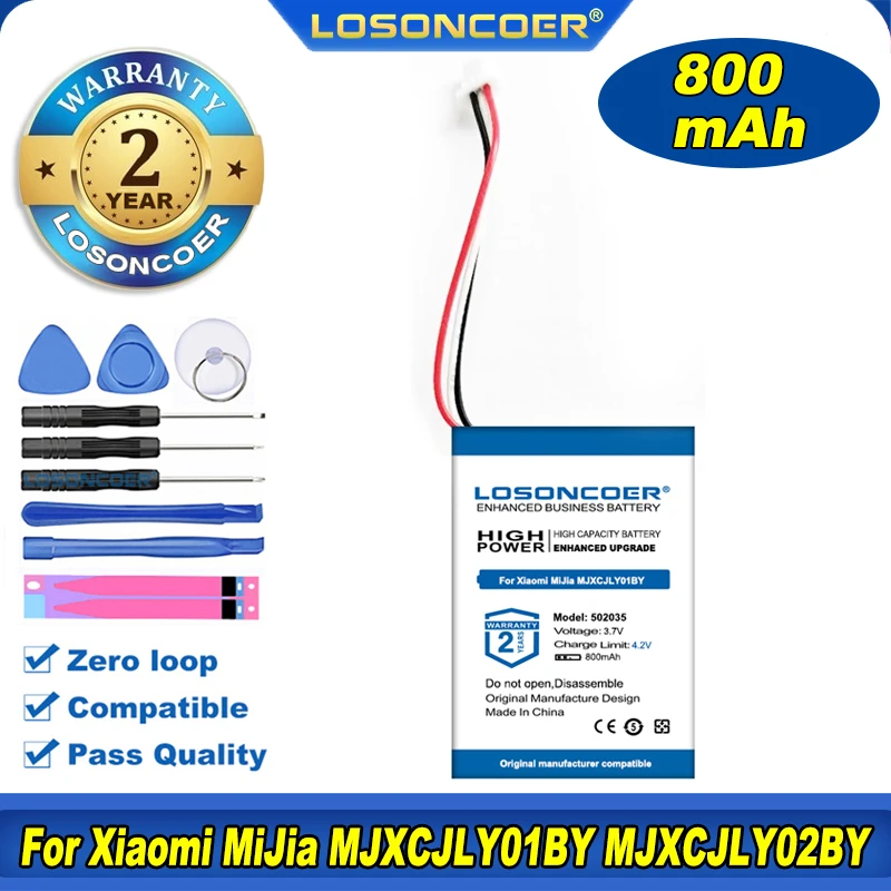 100% Оригинальный LOSONCOER для Xiaomi MiJia MI DASH CAM 1S MJXCJLY01BY MJXCJLY02BY | Цифровые батареи