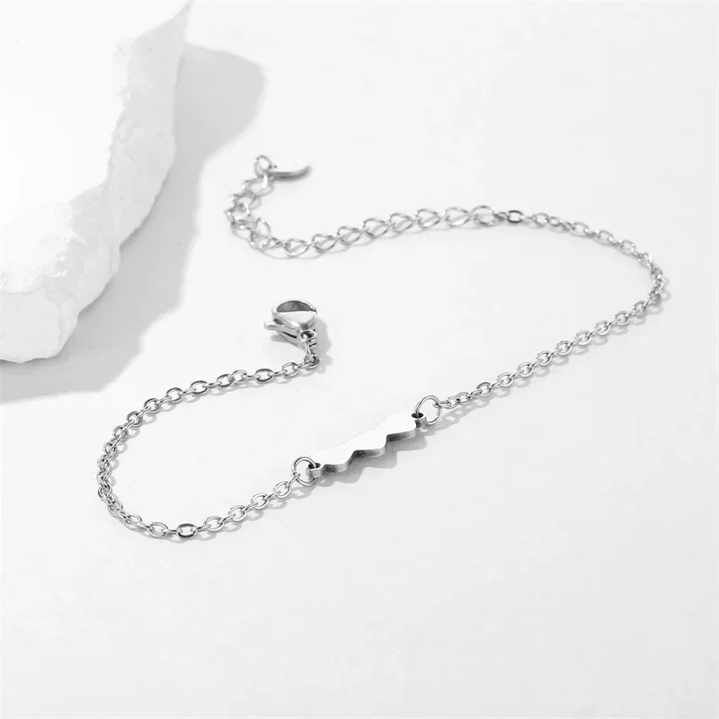 Минималистичный браслет в форме сердца из нержавеющей стали женский титановой