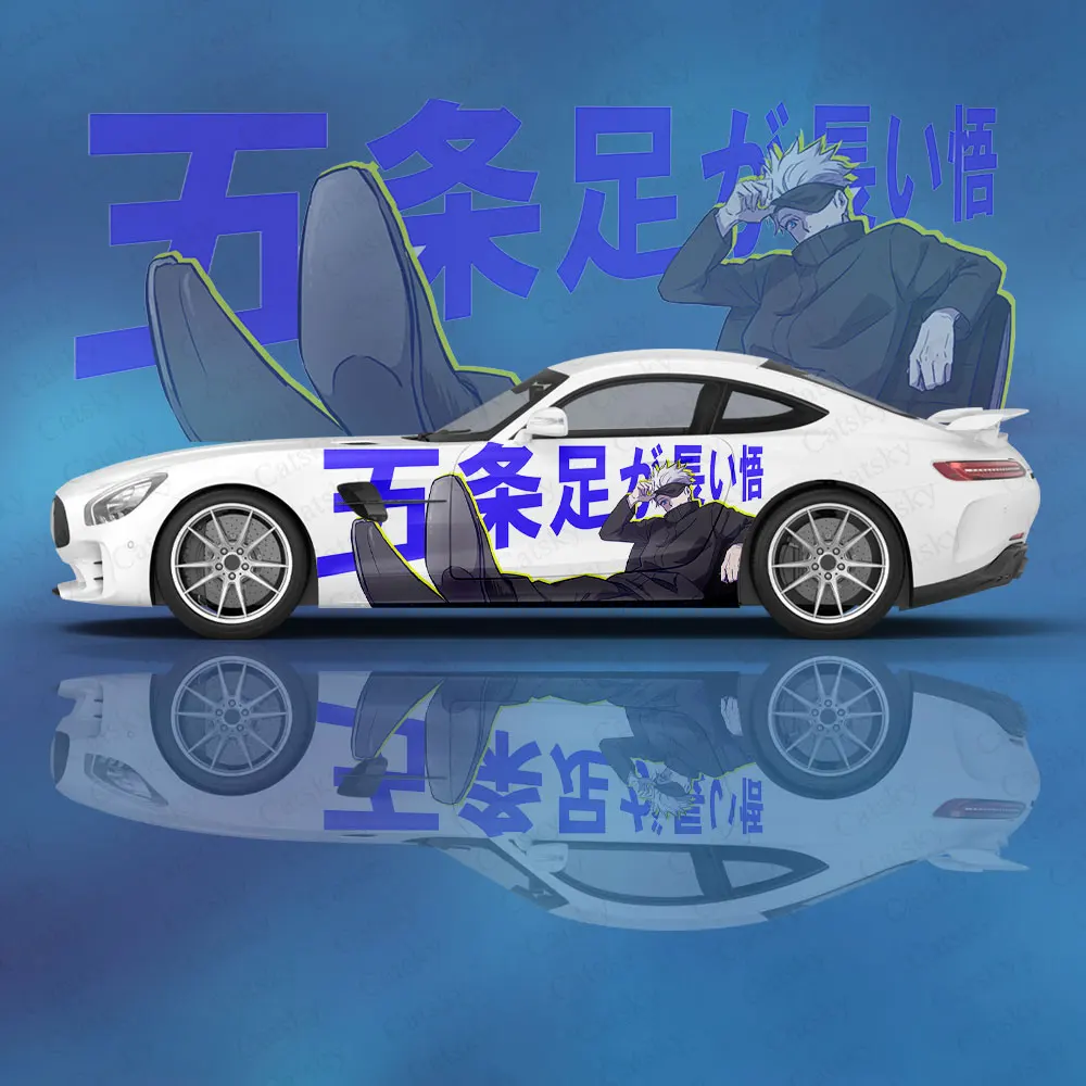 Аниме наклейки на автомобиль Satoru Gojo тюнинг автомобиля гоночная виниловая
