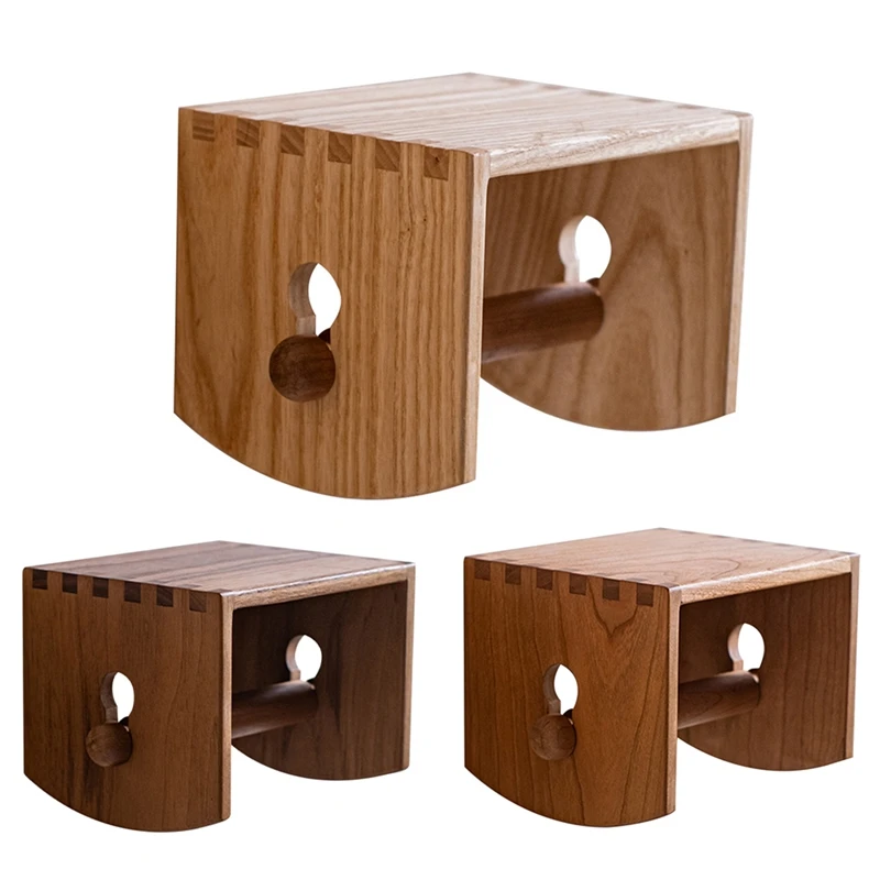 

Solid Wood Tissue Holder Paper Roll Holder Wall-Mounted Toilet Paper Holders Shelf Napkin Holder Tissue Box