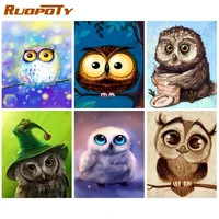ruopoty picture by number owl animals kits diy unique gift painting by numbers on canvas handpainted decoration art gift