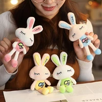 18cm mini rabbit dolls stuffed toys for girls baby beautiful love bunny small keychains pendant soft animals for boys infant