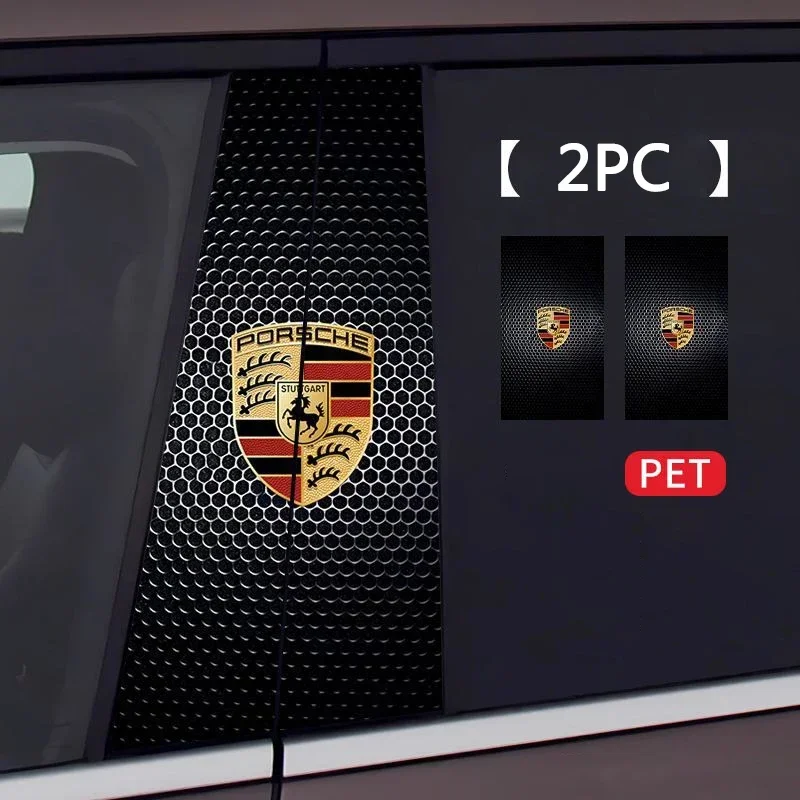 2 шт. наклейки на центральную колонку автомобиля стойку B для Porsche Boxster Cayman Cayenne 911