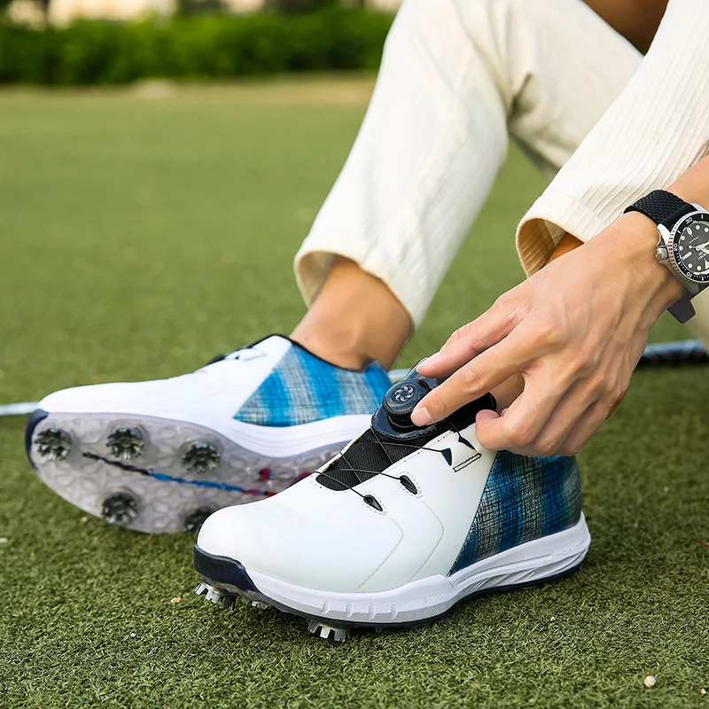 

Waterproof Men Golf Sneakers Professional Lightweight Golf Footwear Outdoor Golf Sports Training Shoes Rotating Buckle Golf Shoe