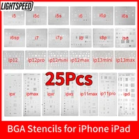 bga reballing stencil kits full set ic chip for iphone 13 13pro 12 pro xs max xr 8p 7 6s 6 se 5s 5c ipad high quality