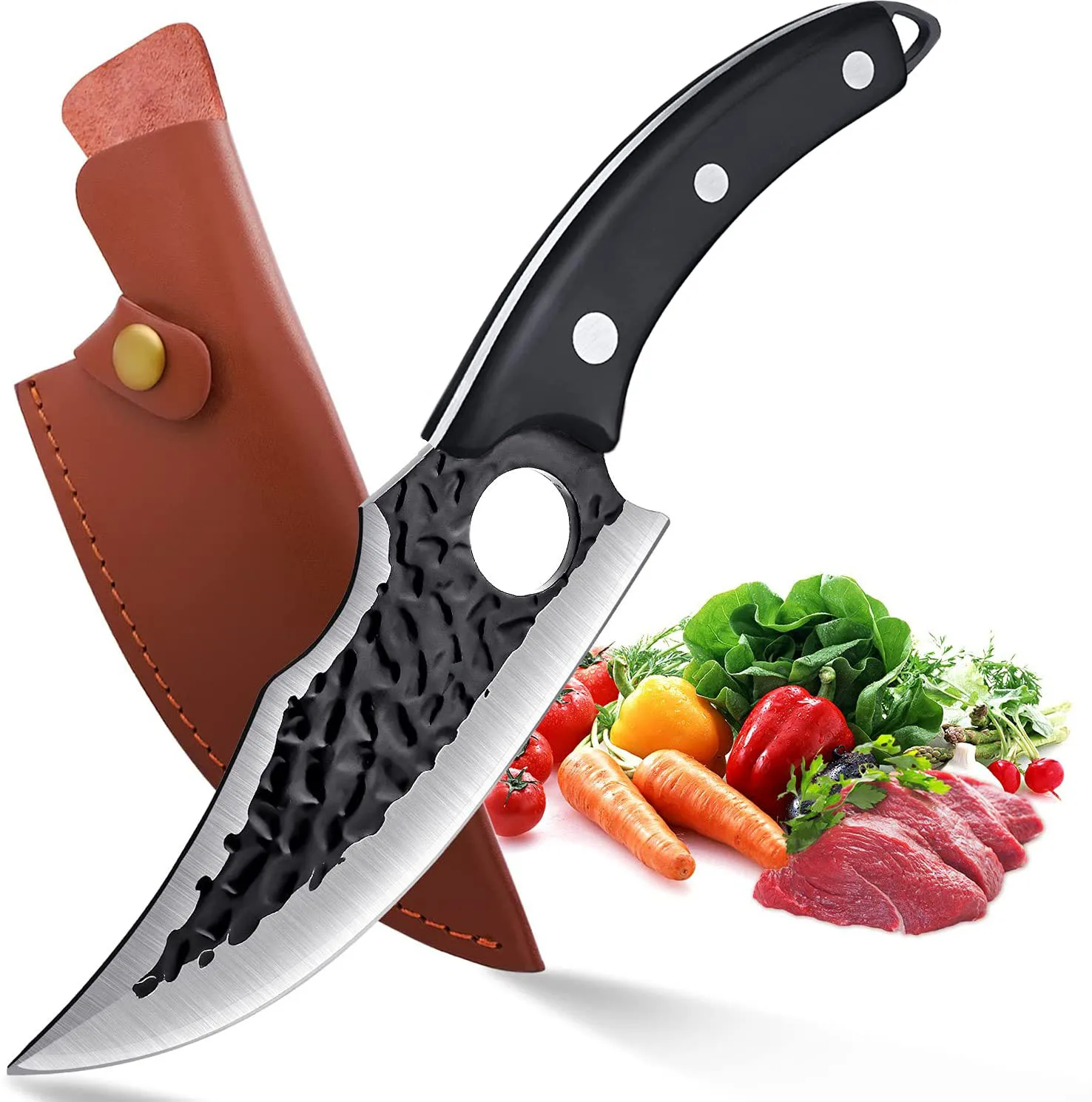 

Upgraded Viking Ultimo Chef Boning Knife For Meat Cutting Full Tang Butcher Knives Handmade Fishing Filet & Bait Knife Camping
