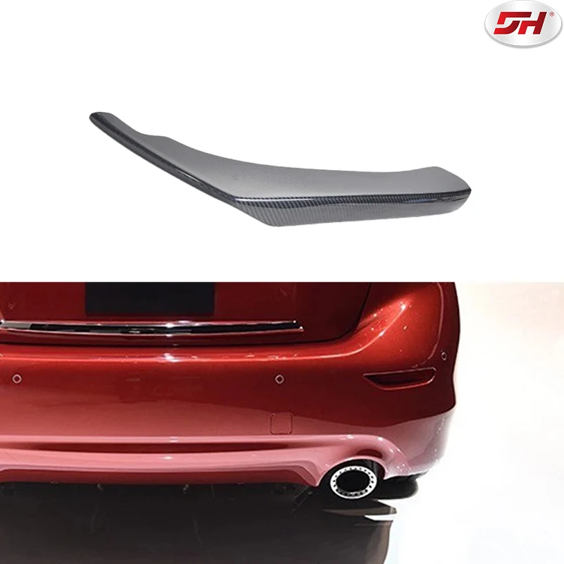 

2x2 Carbon Fiber Rear Flaps For Infiniti Q50 2015-2018 Rear Bumper Lower Spoiler Carbon Rear Splitter