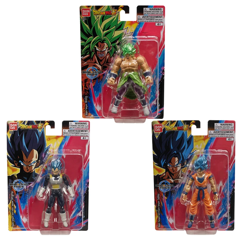 

Genuine Original Bandai Dragon Ball Super: Evolve - Super Saiyan Broly Vegeta Son Goku Articulated Action figure Toys 13cm
