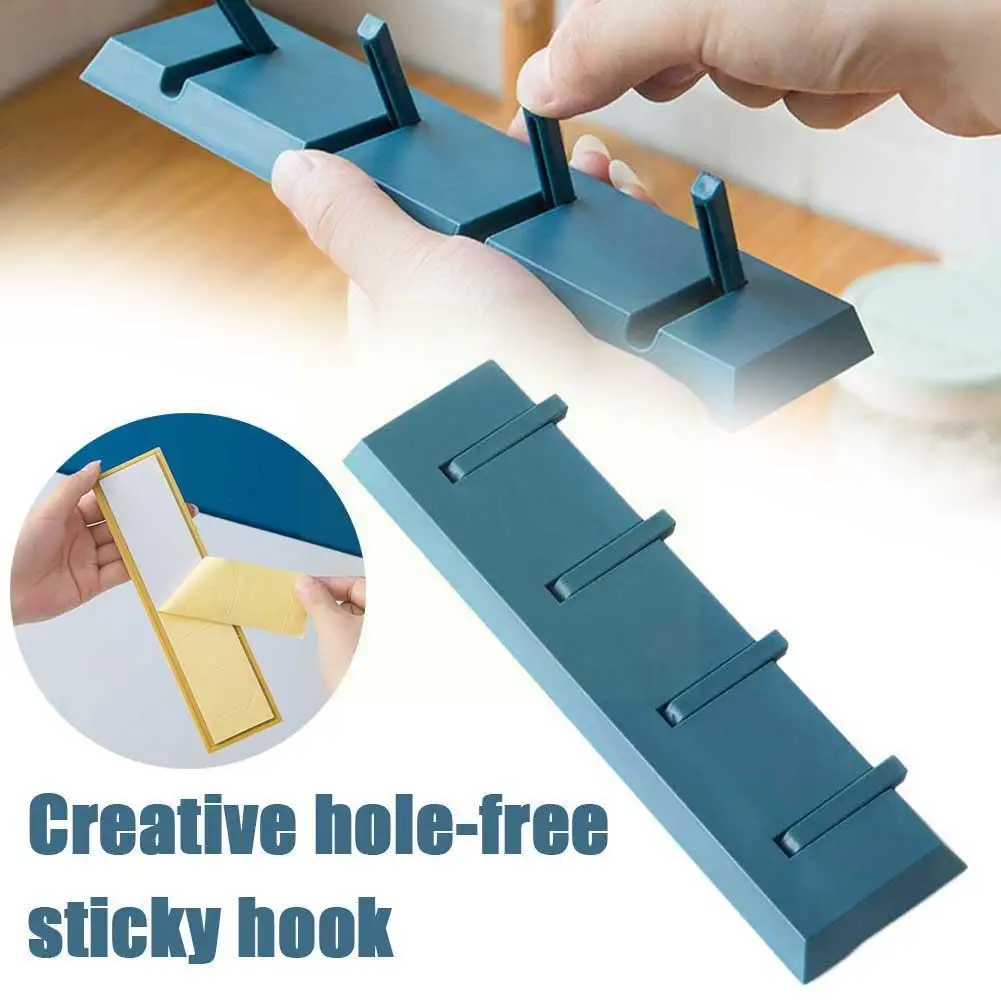 

Creative Punch-free Paste Hook Bathroom Kitchen Rack Wall Self-adhesive Hat And Hanger Hook Door Hook Rear Coat S2U6
