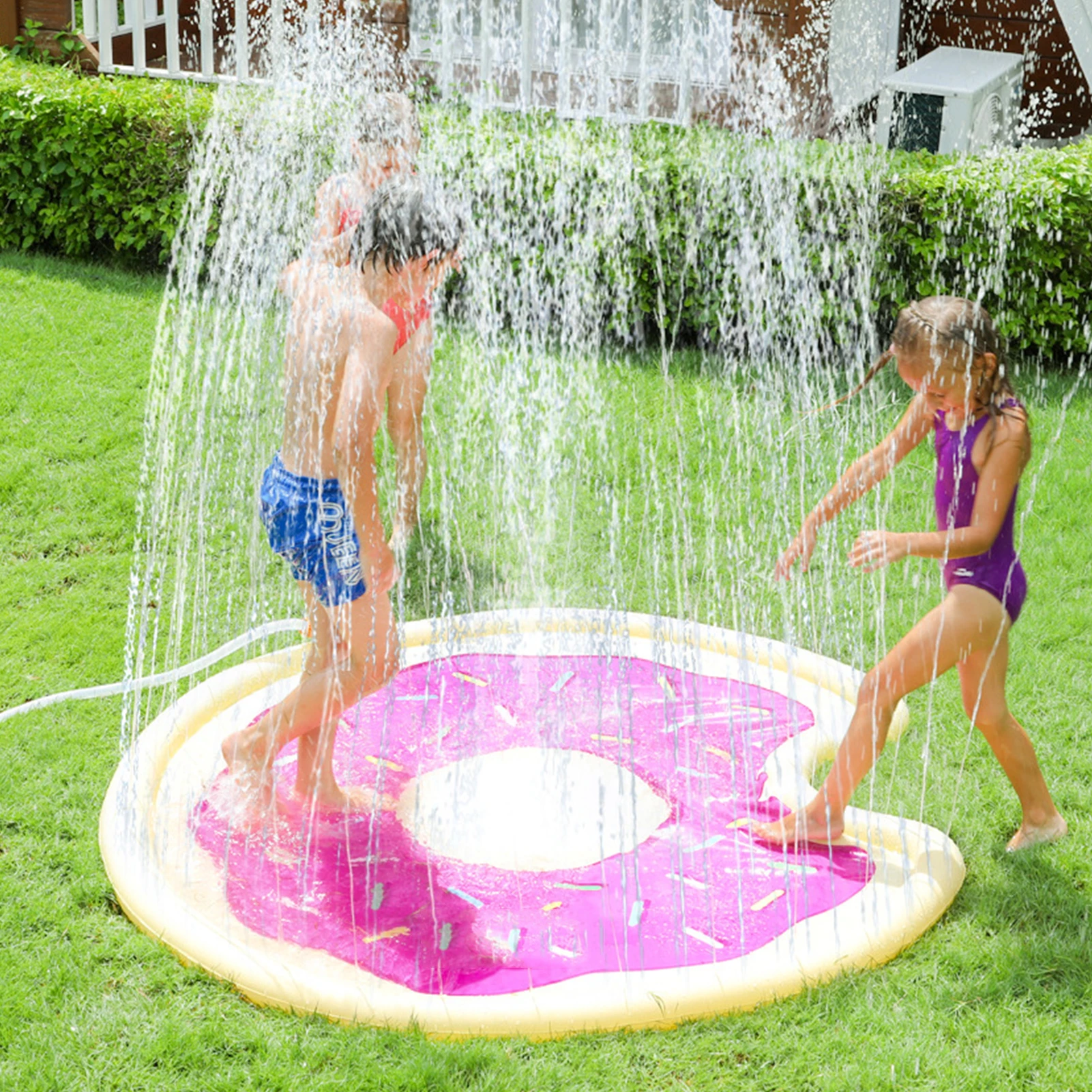 

170cm Children Sprinkler Pad Play Cooling Mat Water Spray Mattress Swimming Pool Fountain Summer Splash Pond PVC Bathtub