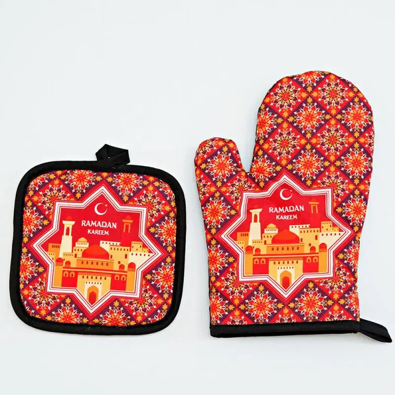 

Kitchen Tool Sald Prevention Baking Gloves Thickening Microwave Oven Gloves F Resistant Non-slip Oven Insulated Gloves