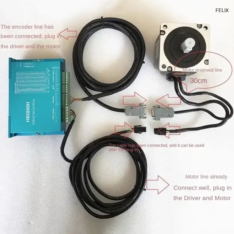 HBS860H Высокая точность серво-двигатель в комплекте с энкодеком шаговый двигатель