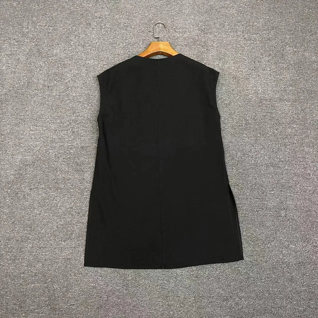 Maxdutti нордическая Минималистичная рубашка без рукавов женский топ 34 36 38 модная