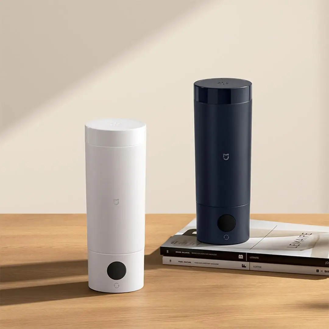 Фото Умный портативный электрический нагревательный стакан Xiaomi Mijia, 2-температурный светодиодный термос, чашка для кипячения из нержавеющей стали 316, чайник для путешествий №3