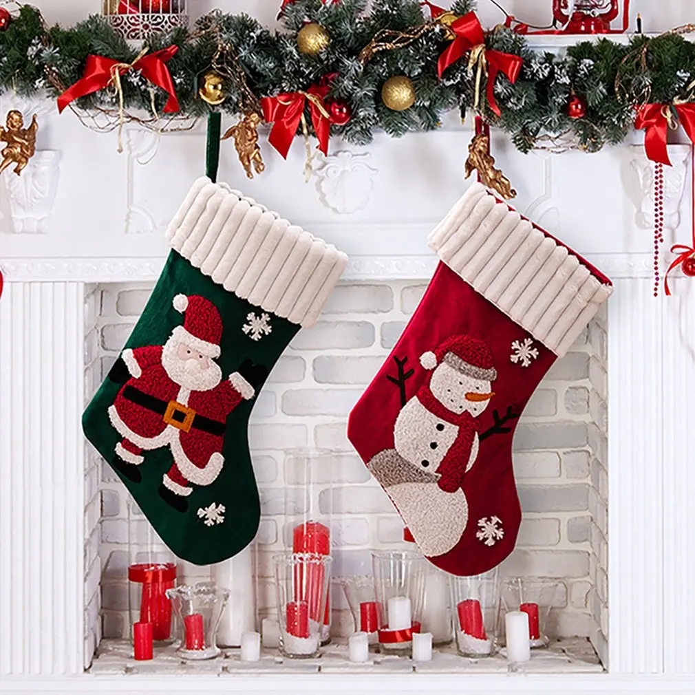 

Рождественские носки Санта-Клаус гном рождественские чулки Рождественская елка кулон рождественские украшения для дома 2022 Рождественский...