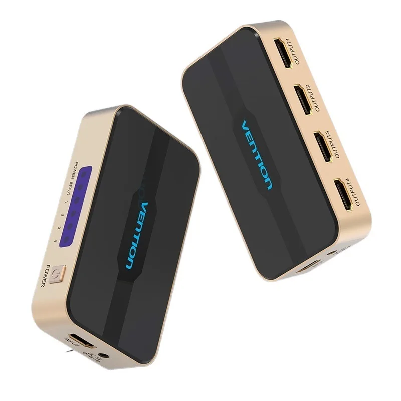 

HDMI-сплиттер 1 в 4 выхода HD 4K/30 Гц HDMI-переключатель HDMI 1,4 1x2 1x4 адаптер с блоком питания для Xbox PS4 TV HDMI переключатель