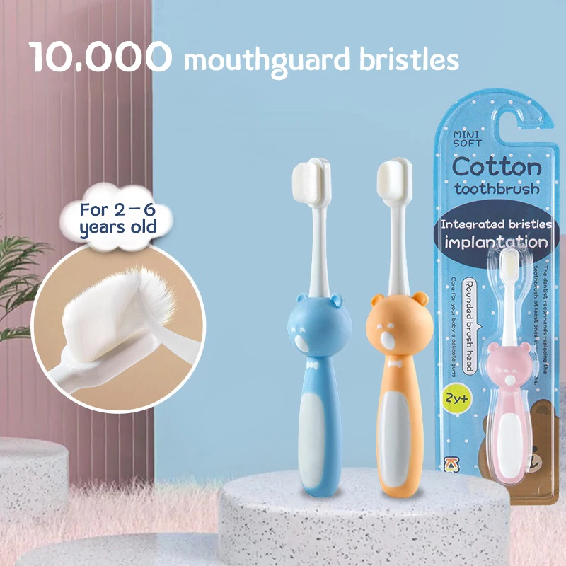 

New Children Million Nano Bristles Baby Soft Tooth Toothbrush（2-6 Years Old）Tongue Coating Scraping One Eco Friendly Products