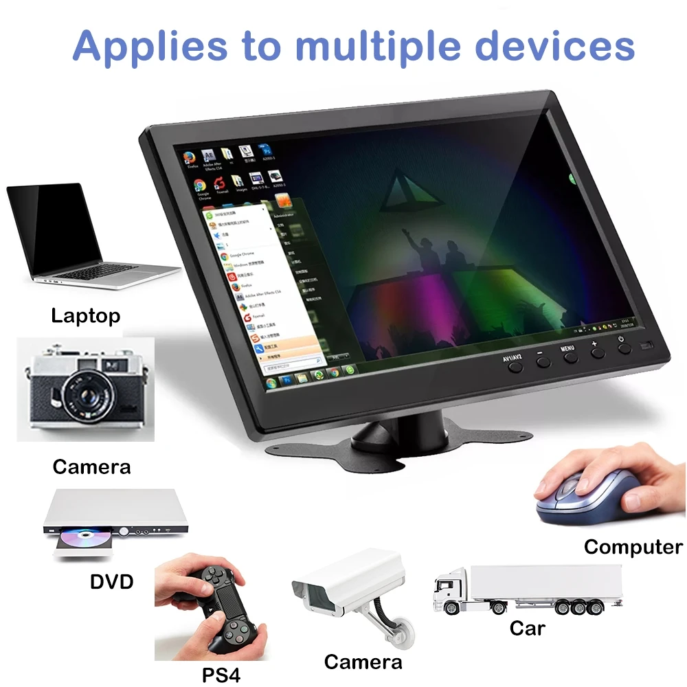 AMPrime 10 1 &quotпортативный монитор мини-телевизор компьютер ЖК-дисплей HD-экран