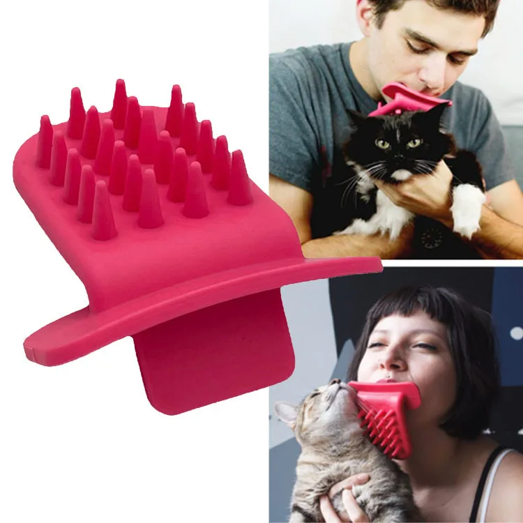 

Pet Cats Corner Brush Self Cat Massage Groomer Comb Brush with Catnip Cat Rubs The Face with Tickling Comb for Pets Tongue Shape