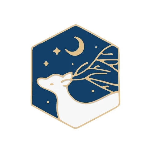 Эмалированная брошь олень Reliatonny