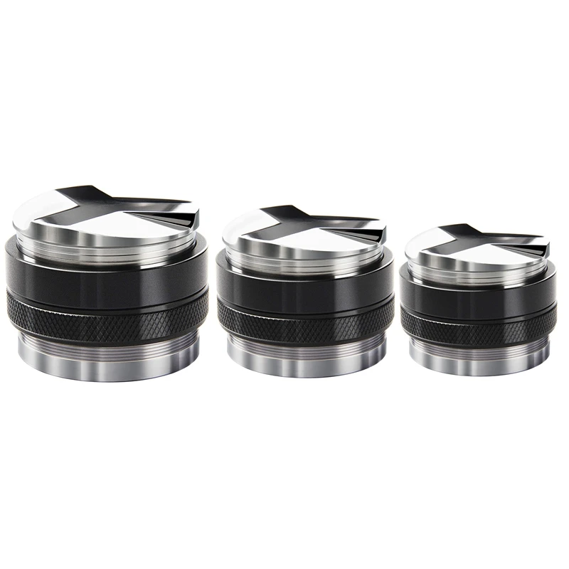 

Stainless Steel Coffee Distributor And Tamper,Dual Head Coffee Leveler Professional Adjustable Depth Hand Tamper