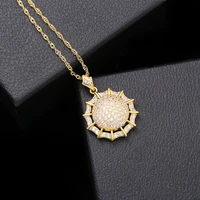 high quality dazzling cubic zirconia vintage copper jewelry for men luxury wedding necklaces for women engagement gifts pendants