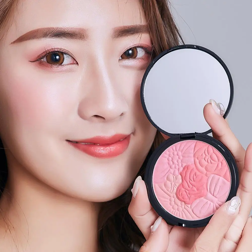 

3D Effect Mini Blush Palette Cheek Cosmetic Face Blusher for Female