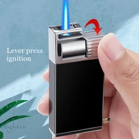 new windproof cigar torch lighters jet butane inflated cigarettes luminous lighter metal smoking accessories gift gadgets