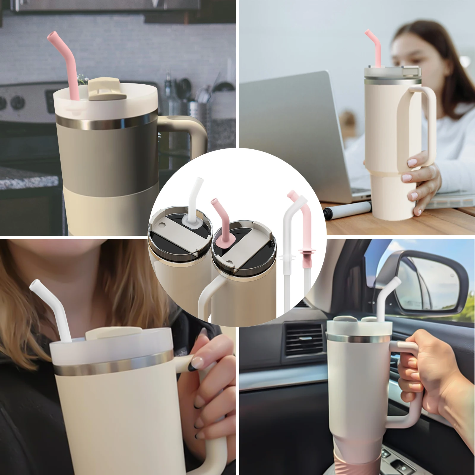 Комплект Герметичных Аксессуаров Stanley Quencher 2 0 1 С Силиконовыми Соломинками