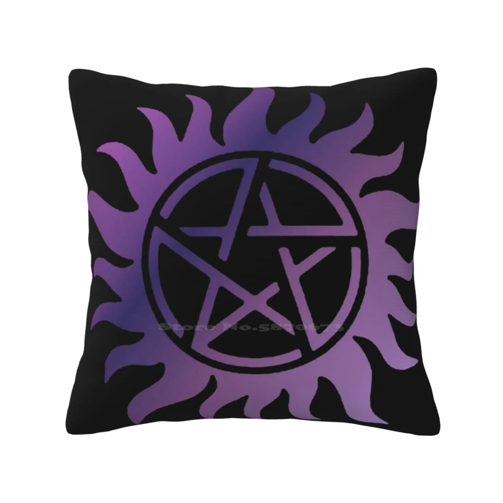 Фиолетовая Пентакль черная модная диванная наволочка для подушки Дина Винчестер
