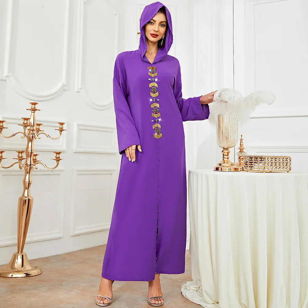 Женское платье в африканском стиле, фиолетовый цвет