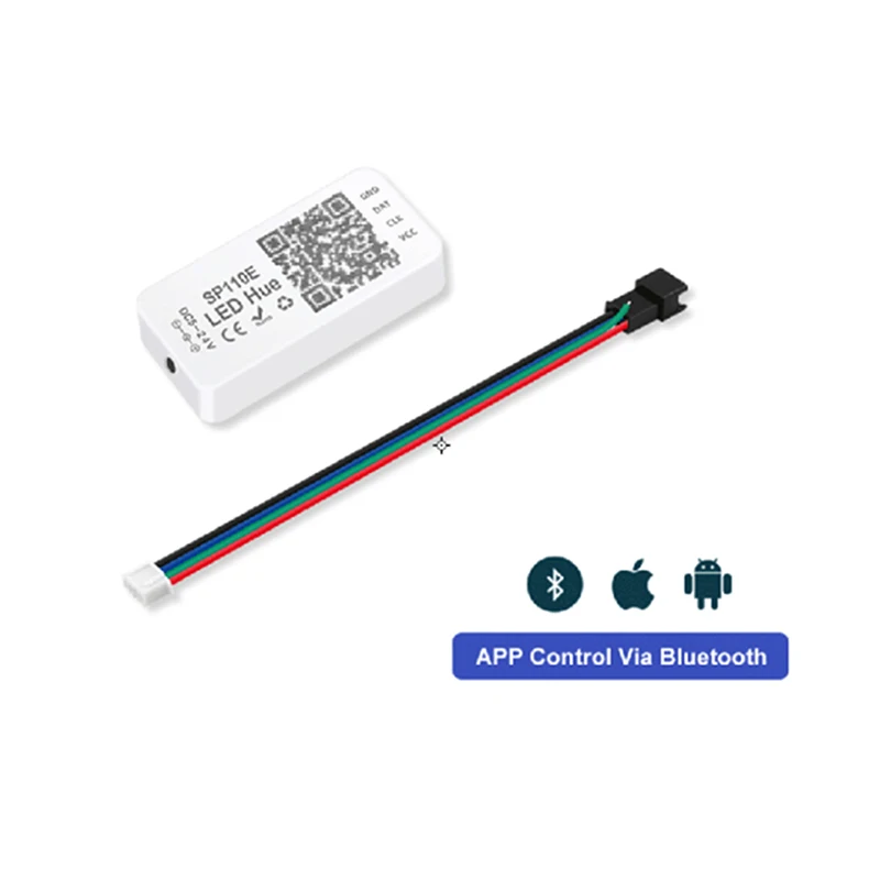 SP110E RGB-контроллер Bluetooth Smart APP 5 В 12 24 1024 пикселей для WS2811 WS2812B APA102 SK6812 SPI