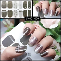 2pcs european and american gradual translucent nail stickers temporary women cute all pasted self adhesive finished nail polish