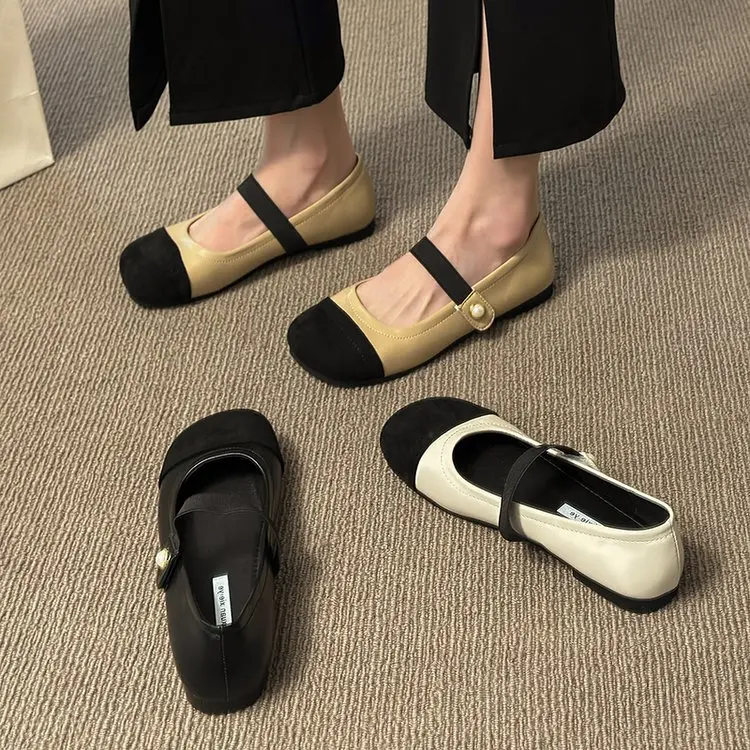 

Туфли женские с квадратным носком, модные повседневные кроссовки на плоской подошве, удобная обувь на ремешке с пряжкой, лето-осень 2023