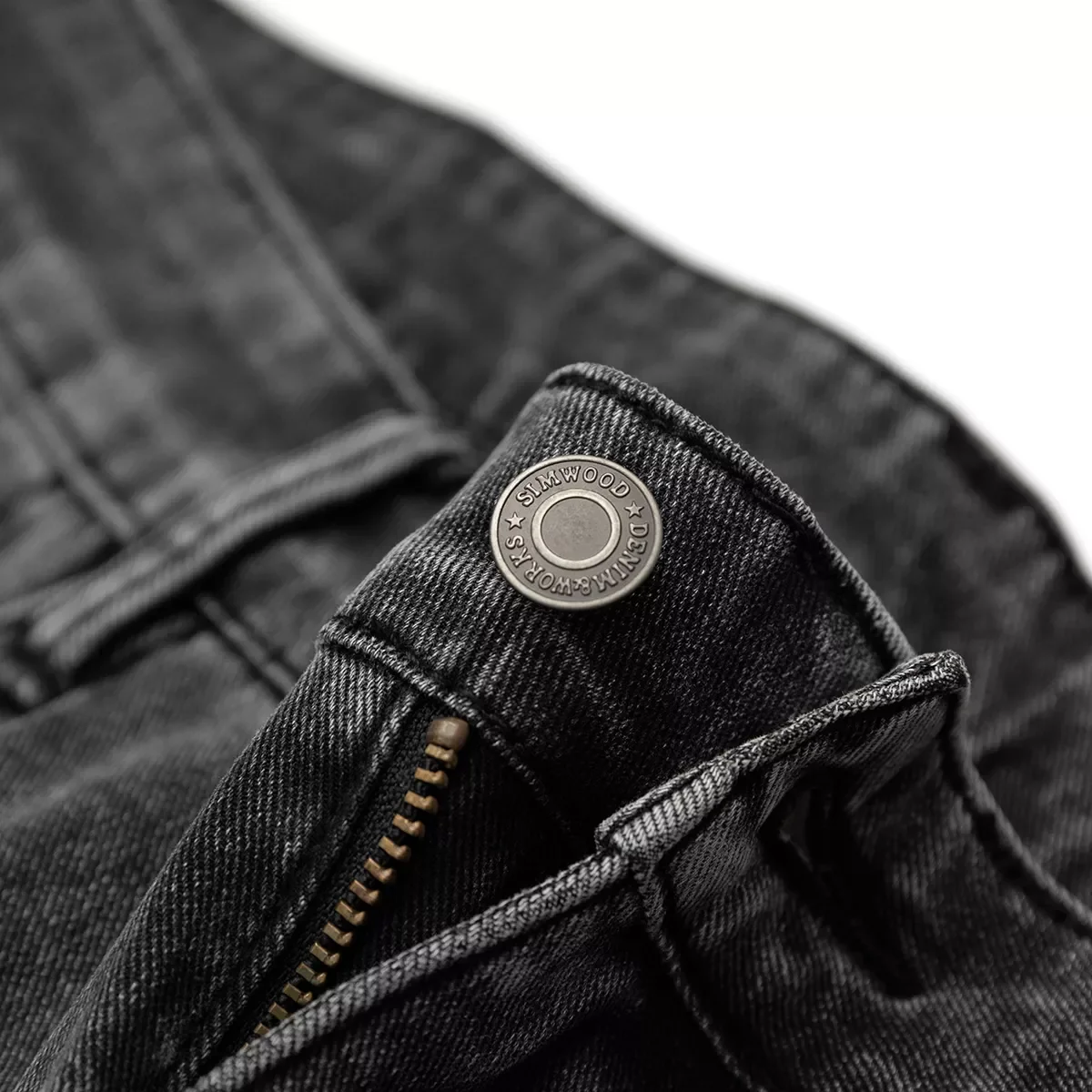 2022New 2022 Spring Summer New 9.5 Ounce Free Cross® Elastic Jeans Men Comfortable Tapered Black  Denim Trousers