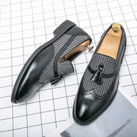 new fashion men loafers breathable men leather casual shoes business office shoes for men driving moccasins slip on tassel shoe