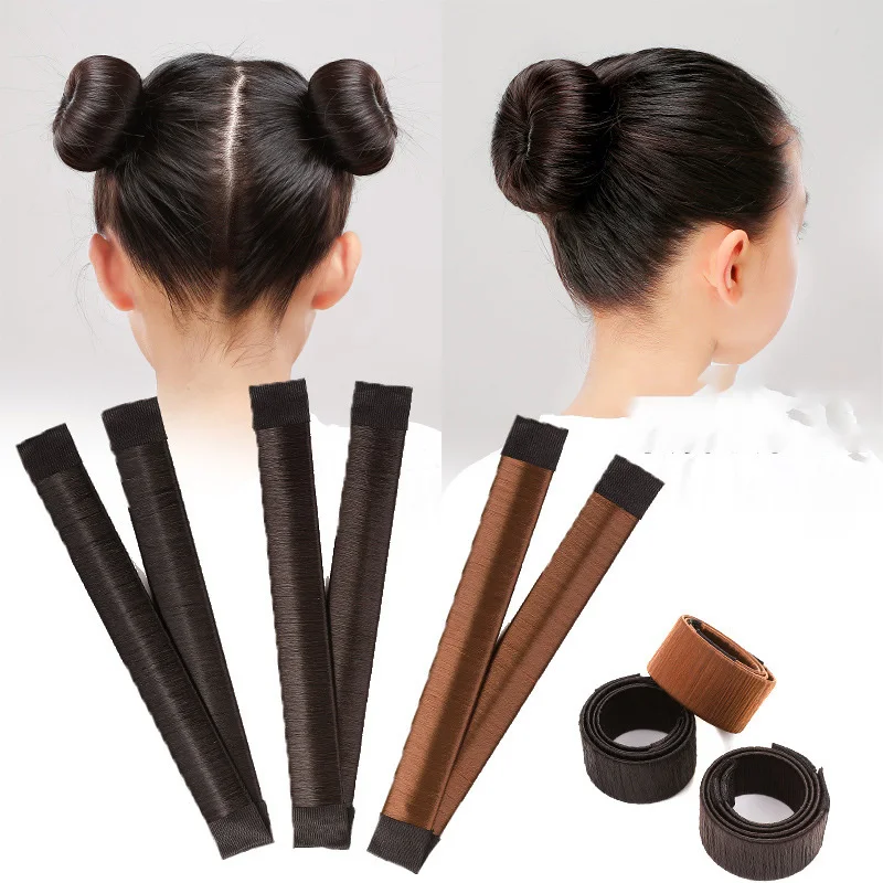 

Lady Girl Hair Accessories Sweet French Dish Made Hair Band Ball Twist Magic DIY Tool Bun Maker Synthetic Donuts Bud Head Band