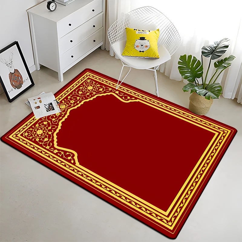 Muslim Prayer Rug Floor Mats Carpet for Living Room Doormat Plush Non-slip Chair Mat Bathroom Carpet Furry Carpet In The Bedroom