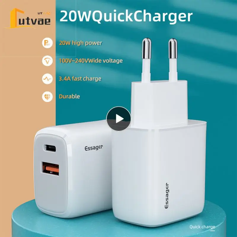 

Fast Fast Charging 20w Usb Charger Safetystability Intelligent Chip Mini Quick Charger Multiple Protection Pd20w 100-240v Safe