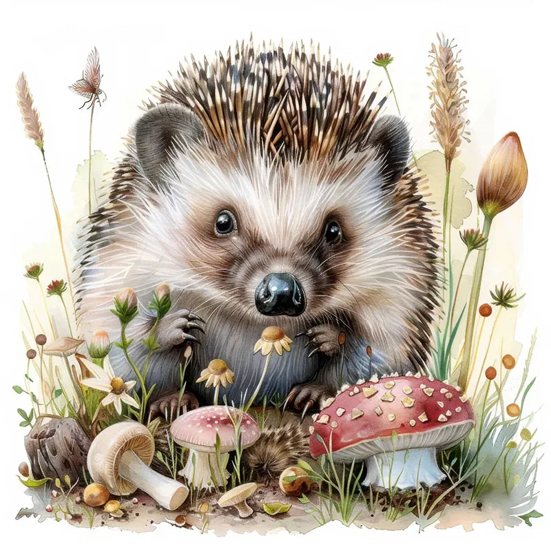 

Виниловые наклейки на унитаз "Ежик в цветах"