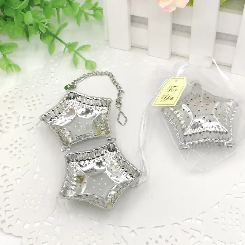 

12PCS Tea Party Giveaways Stainless Steel Starfish Tea Infusers Wedding Tea Strainer Bridal Shower Favors