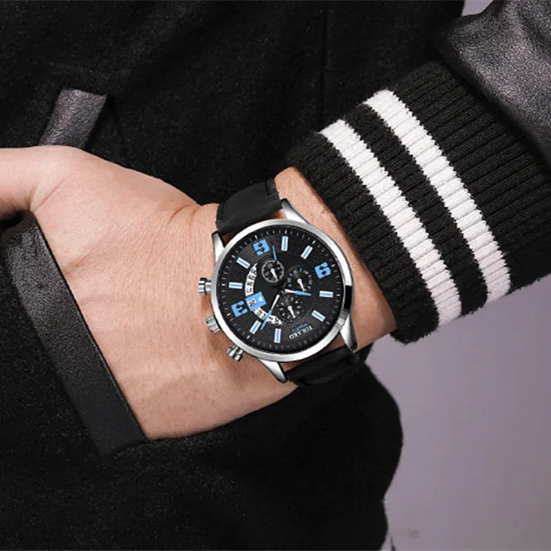 Часы наручные мужские кварцевые модные деловые спортивные из нержавеющей стали
